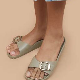 Ginger by Lifestyle Women's Khaki Slides-picture-0