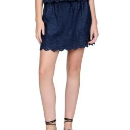 GAP Dark Blue Relaxed Fit Embroidered Skirt-image-81