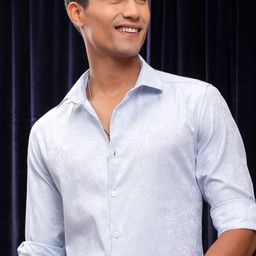 LOCOMOTIVE Premium Men Jacquard Textured Occasion Shirt-image-11