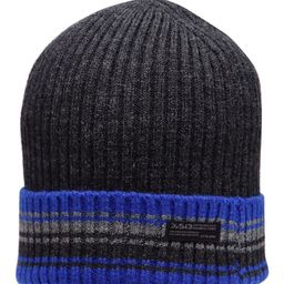 513 Men Grey Melange & Blue Beanie-41