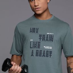 HRX by Hrithik Roshan Men Typography Printed Training T-shirt-image-81