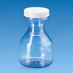 Tarson 3 L PC Erlenmeyer Cell Culture Flask Flat Base with White HDPE Cap 446010 (Pack of 4 Pcs)-picture-45