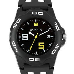 Sonata Men Black Dial Watch NF7929PP08J-55