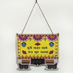 Buri Nazar Wale Tera Muh Kala Printed Wall Hanging-image-42