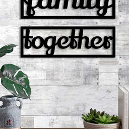 Art Street Black Family Together MDF Cutout Wall Art-6