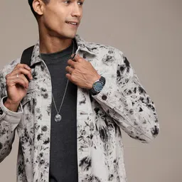WROGN Pure Cotton Slim Fit Tie and Dye Tailored Jacket-image-24
