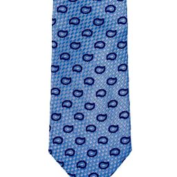 The Tie Hub Blue Printed Broad Tie-image-70