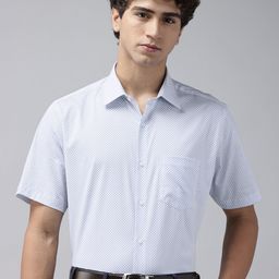 Van Heusen Custom Geometric Printed Pure Cotton Formal Shirt-picture-43
