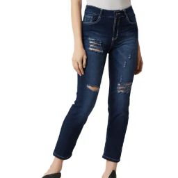 Miss Chase Navy Slim Fit High Rise Jeans-image-48