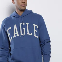 AMERICAN EAGLE OUTFITTERS Brand Logo Applique Hooded Sweatshirt-picture-35