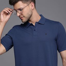Louis Philippe Solid Polo Collar Casual T-shirt-image-22