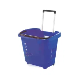 ARISTO Omega 31 L Plastic Blue Trolley Shopping Basket-picture-11