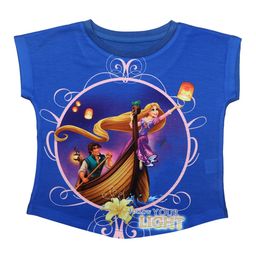 Disney by Wear Your Mind Girls Blue & Brown Jasmine Printed Top-image-3