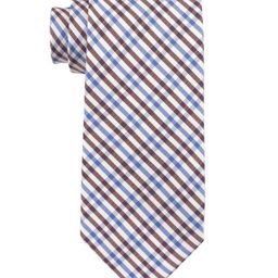 The Tie Hub Men Checked Pure Silk Broad Tie-image-55