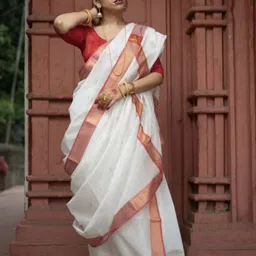 Ruuprekha Woven Design Zari Pure Silk Khadi Saree-image-88
