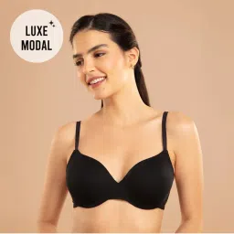 Nykd by Nykaa Super Soft Luxe Modal Padded Cushioned Wire T-Shirt Bra NYB218 Black-picture-21