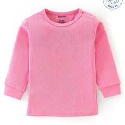 Babyoye Cotton Modal Pointelle  Full Sleeves Inner Wear & Thermals Solid Colour - Sachet Pink-image-43