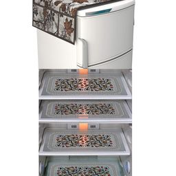 Dakshya Industries Fridge Top Cover and Fridge Mat Combo Set of 5-29