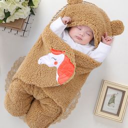 Brandonn Wearable Hooded Baby Swaddle Blanket - Beige-image-6