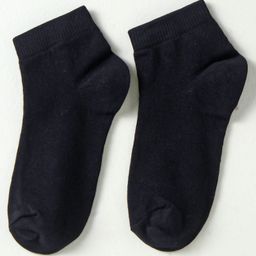Mustang Cotton Knit Ankle Length Solid Color Socks - Black-image-65
