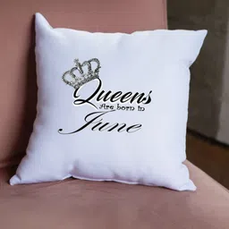 Loops n knots Queens Are Born In June Printed Pre-Filled Cushion-picture-17