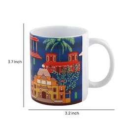 PENTADECO Blue & Red Printed Ceramic Glossy Mugs Set of Cups and Mugs image 4