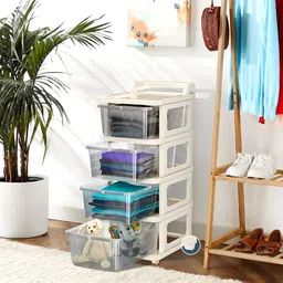 RUBOXA Transparent Set of 1 Regular Drawer Organiser Organisers-42