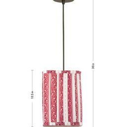 Green Girgit Red Leaf Print Hanging Shade image 4
