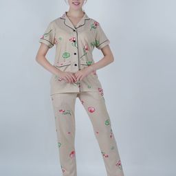 SHYAM SONS FLAIR Women Floral Printed Cotton Night suit-image-93