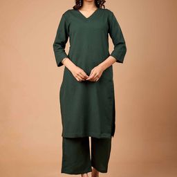 NAMA'S Women Pure Cotton Kurta with Trousers-image-75