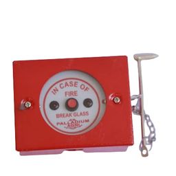 Agni fire Manual Call Point (MCP) with Hammer & Chain Protected by Thin Film 24v DC Red Color (Pack of 1) image 3