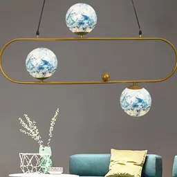 Homesake Blue Frosted Glass Pendant Light-35
