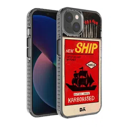 DailyObjects Red & Black New Ship Matchbox Printed iPhone 13 Mini Phone Case-99