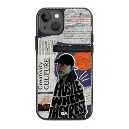 DailyObjects Hustle When They Rest Printed iPhone 13 Mini Super Slim Back Case image 3