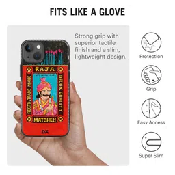 DailyObjects Black & Red Printed Raja Matchbox iPhone 13 Mini Phone Case image 4