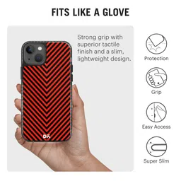 DailyObjects Black & Red Printed  iPhone 13 Mini Phone Case image 4