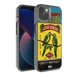 DailyObjects Yellow & Green Love Birds Matchbox Printed iPhone 13 Phone Case-1