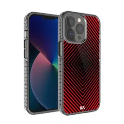 DailyObjects Back and Red Printed Rhombus Red Stride 2.0 iPhone 13 Pro Phone Cover-3