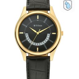Titan Men Black Analogue Watch 1713YL01-18
