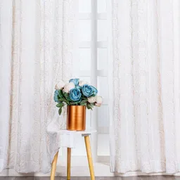 Parda Online Gold-Toned Set of 4 Sheer Window Curtain-14