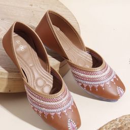 Anouk Women Embroidered Mojaris Flats-image-97