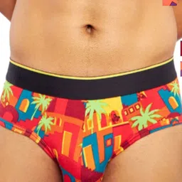 bummer Men Printed Micro Modal Briefs Underwear Pack of 2 BRCBCH02S-image-1
