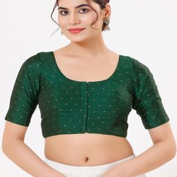 VAMAS - THE DESIGNER BLOUSES Embellished Silk Padded Saree Blouse-image-78