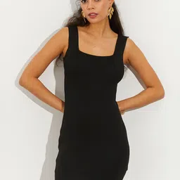 Cool & Sexy Women Square Neck Bodycon Mini Dress-image-99