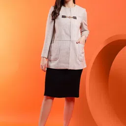 Stylecast X Kotty Women Round Neck Overcoat-image-60