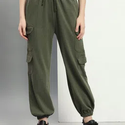 Q-rious Women Loose Fit Cargos Trousers-image-72