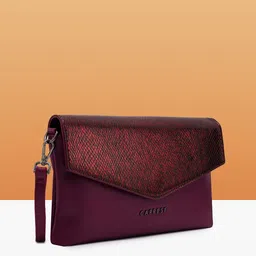 Caprese Women Colourblocked Structured Leather Handheld Bag-13