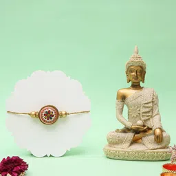 Aapno Rajasthan Set Of 1 Rakhi With Buddha Showpiece-47