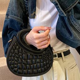 HAUTE SAUCE by Campus Sutra Leather Bucket Sling Bag with Quilted-image-66