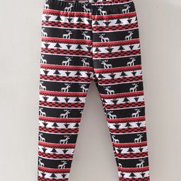 Kookie Kids Full Length Leggings Animal Print - Red-image-22